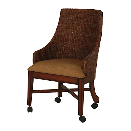 Barrel Back Chair with Upholstered Seat